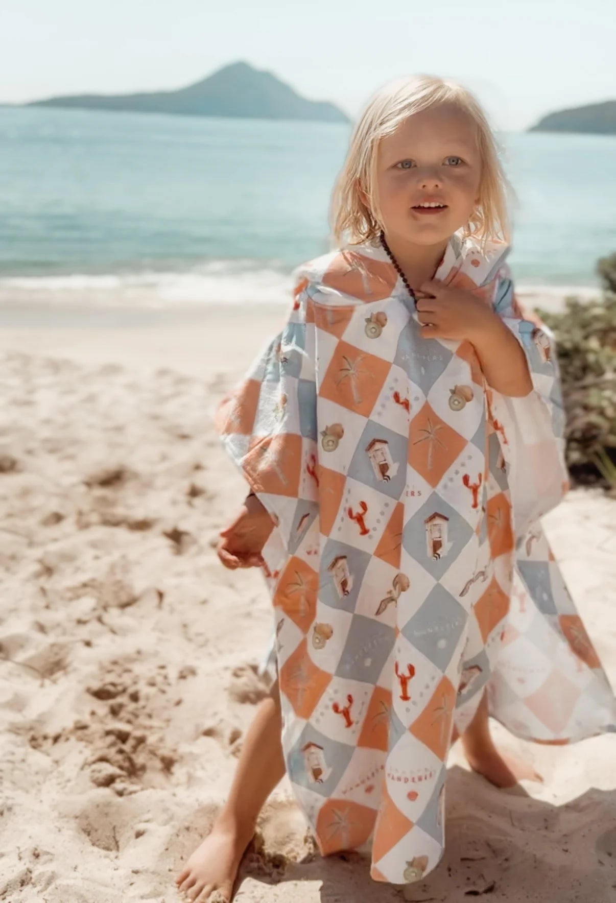 Coastal Cabana Hooded Poncho Beach Towel