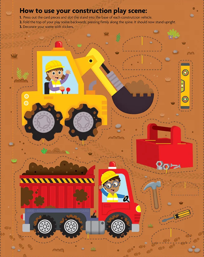 Fun Facts - Sticker Activity Book - Construction