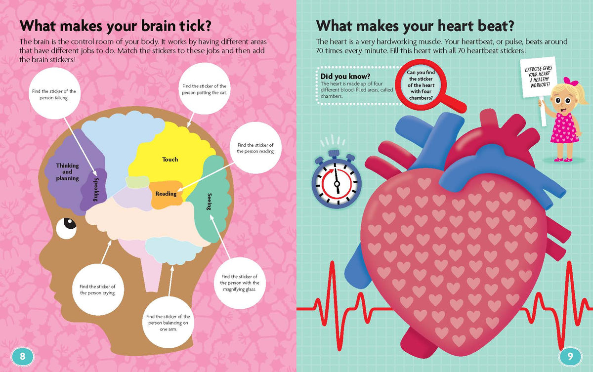 Fun Facts - Sticker Activity Book - Human Body