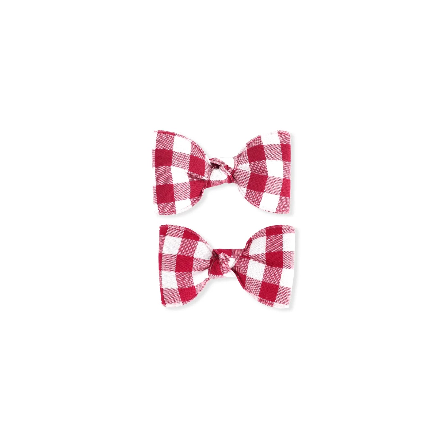 Petite Pigtail Set Christmas Gingham