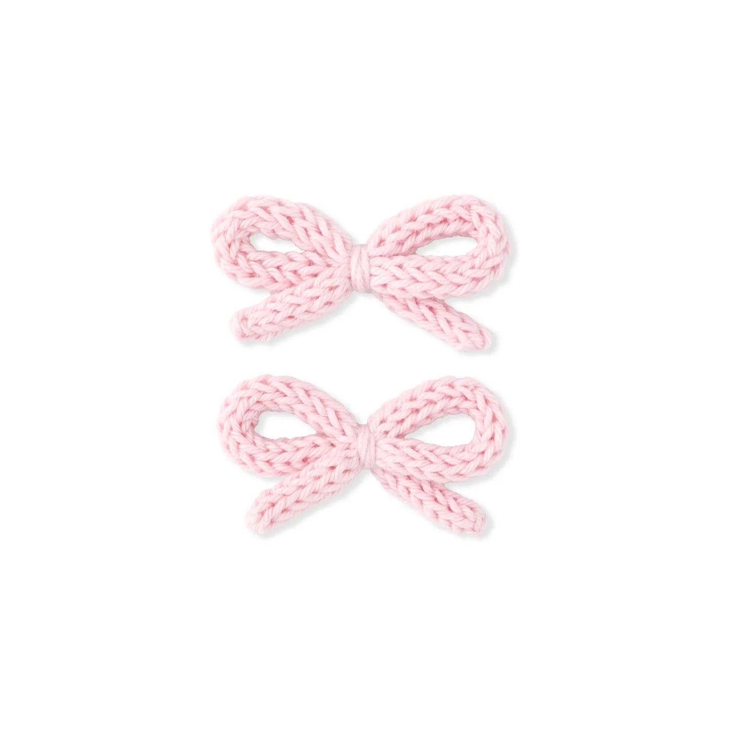 Crochet Ribbon Pigtail Set Pink Frost