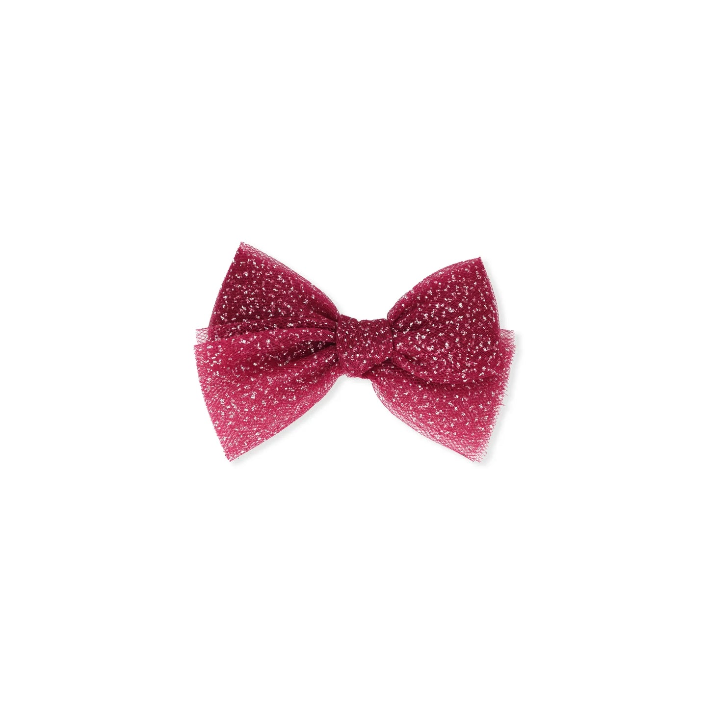 Glitter Tulle Bow Garnet