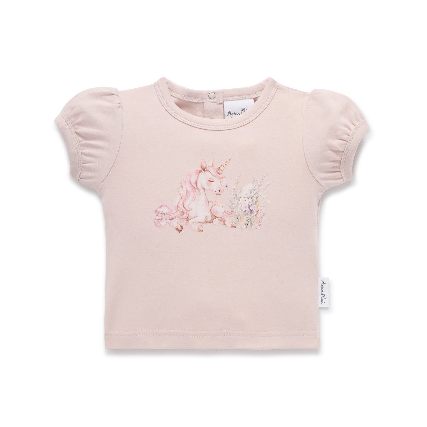 Unicorn Print Puff Top