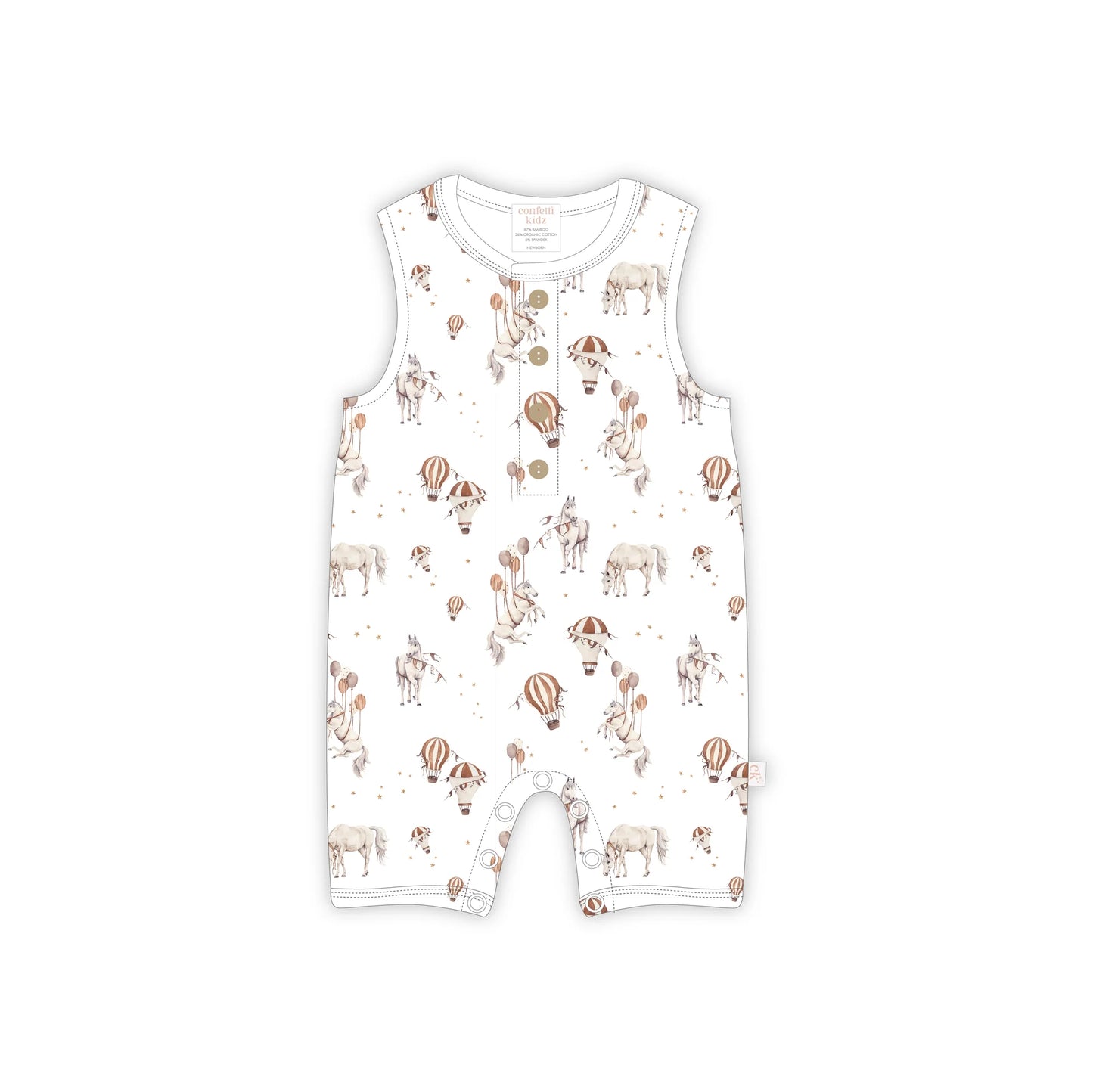 Sleeveless Romper Sky Stallions
