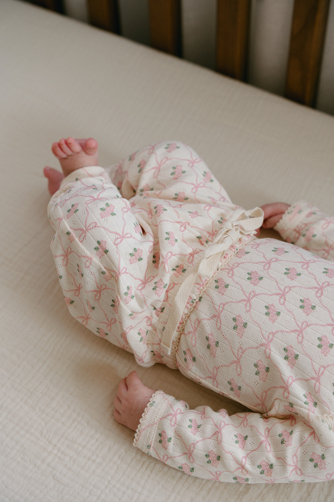 Élodie Pointelle Pants - Cream/Pink