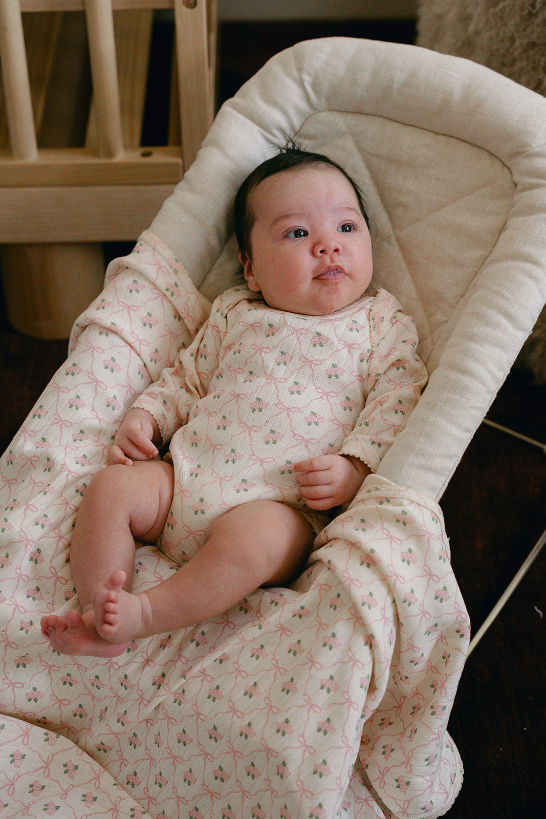 Élodie Pointelle Bodysuit - Cream/Pink