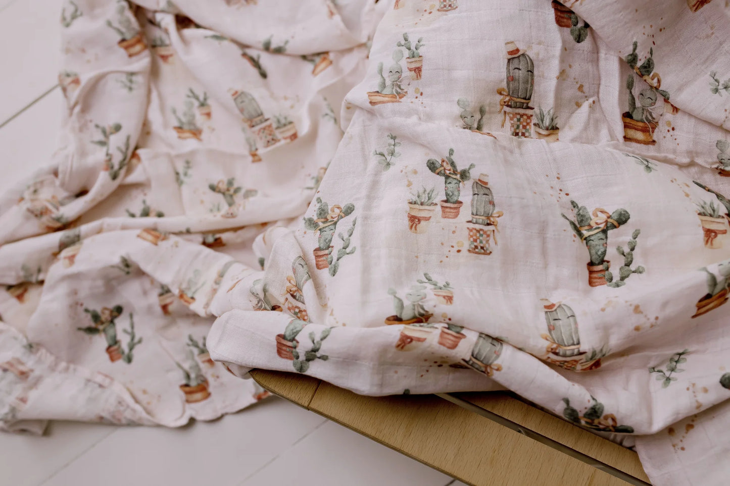 Organic Muslin Swaddle Happy Cactus