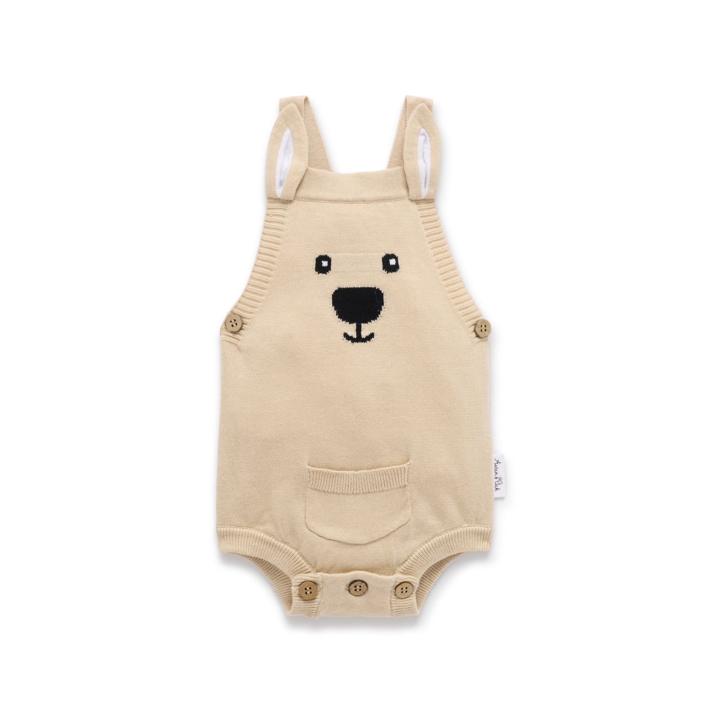 Taupe Kangaroo Knit Romper