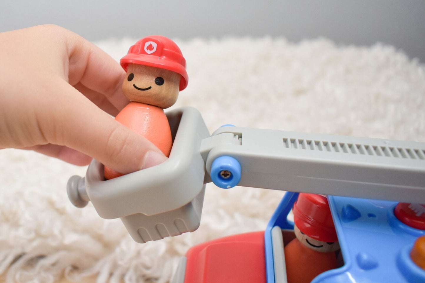 Wooden Fire Engine with Sound & Light