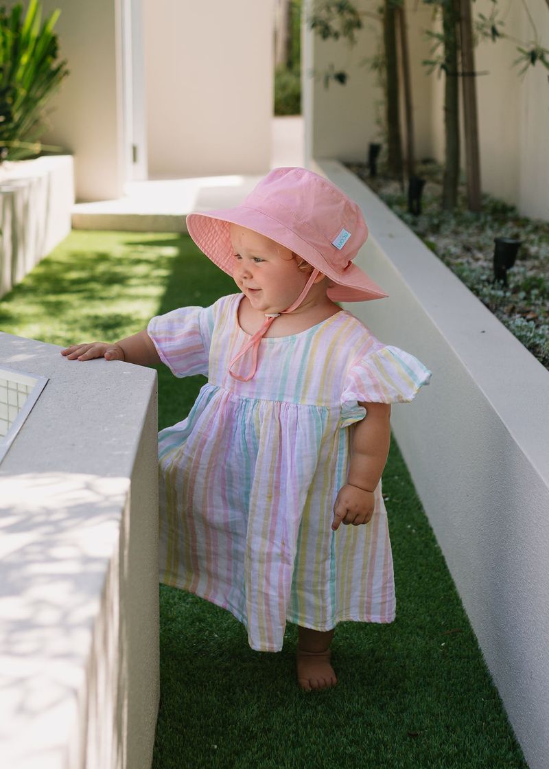 Blush Wide Brim Bucket Hat