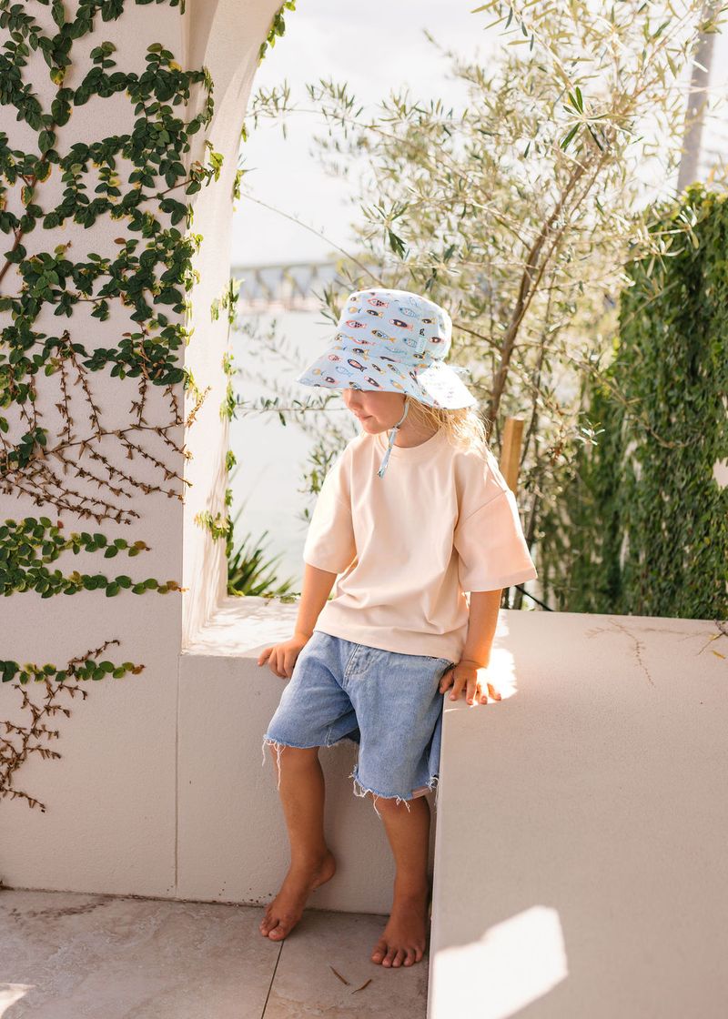 Rainbow Fish Wide Brim Bucket Hat