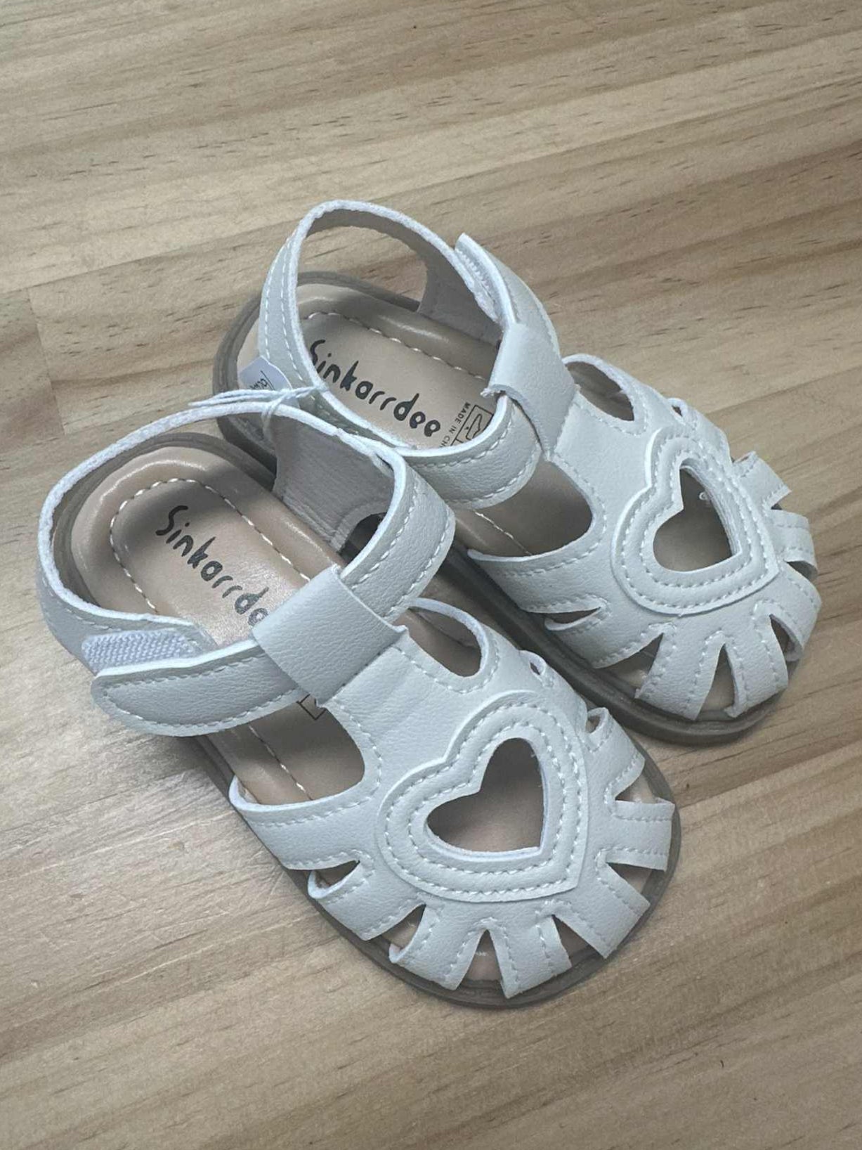 Cream Heart Sandals