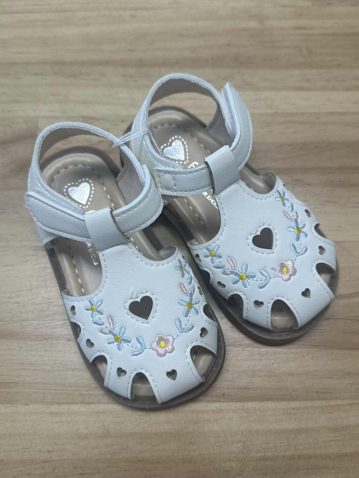 Cream Floral Sandals