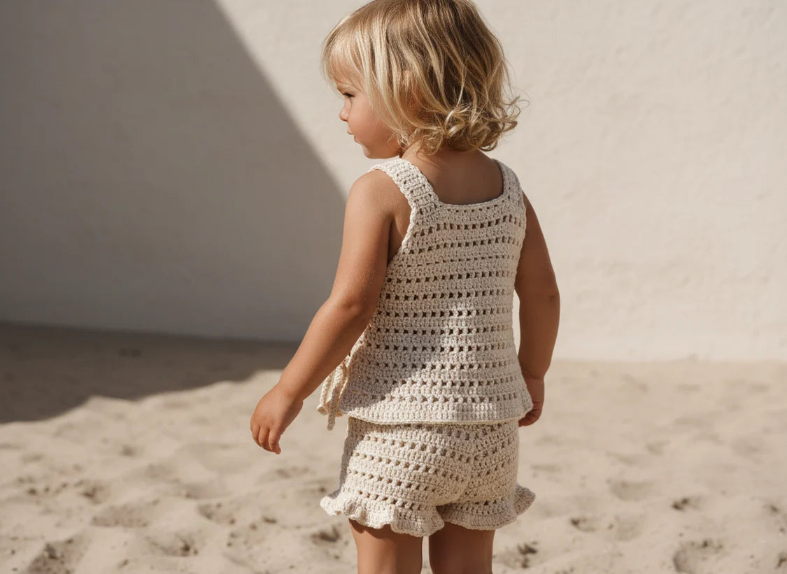 Crochet beige Set