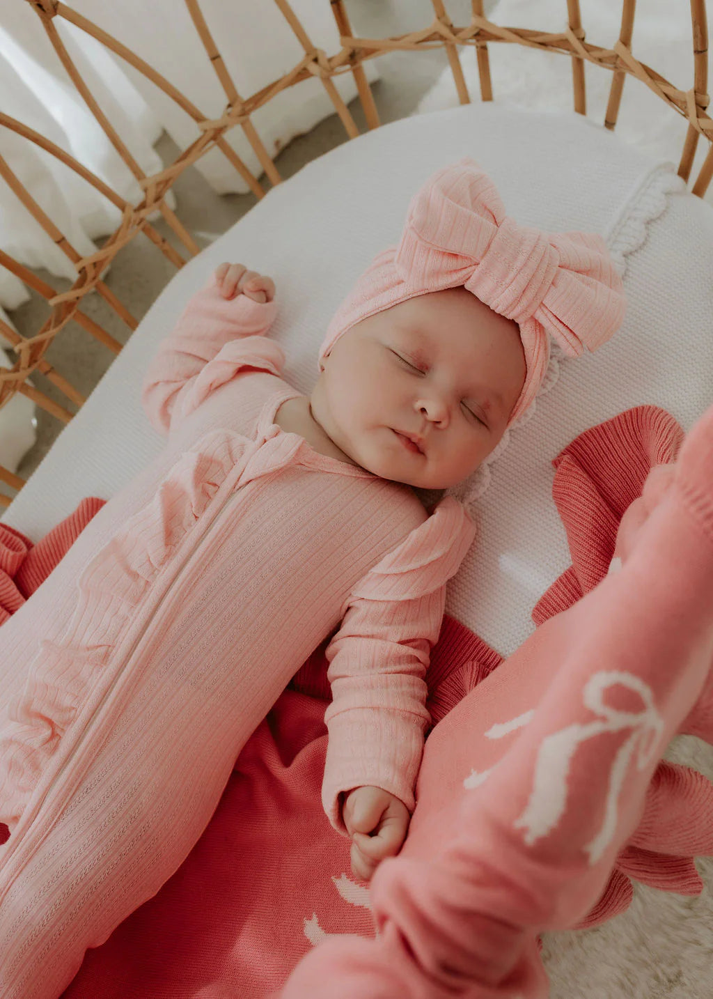 Candy Pink Pointelle Zipsuit