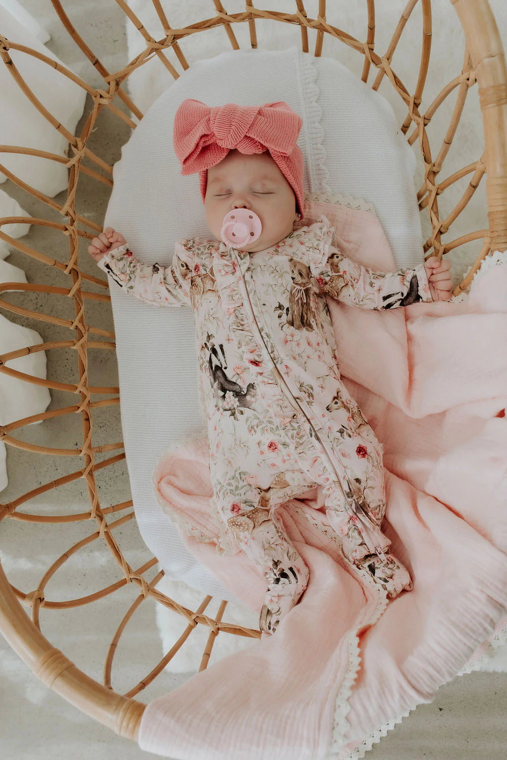 Baby Animals - Bamboo Zipsuit