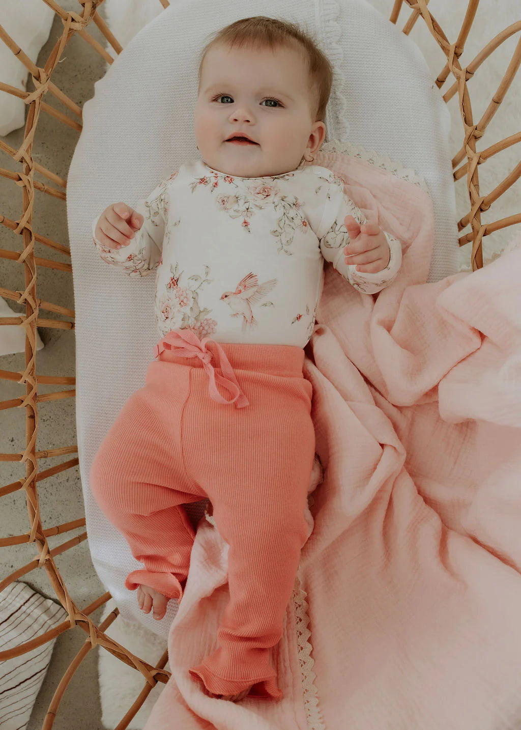 Rose Ribbed Leggings