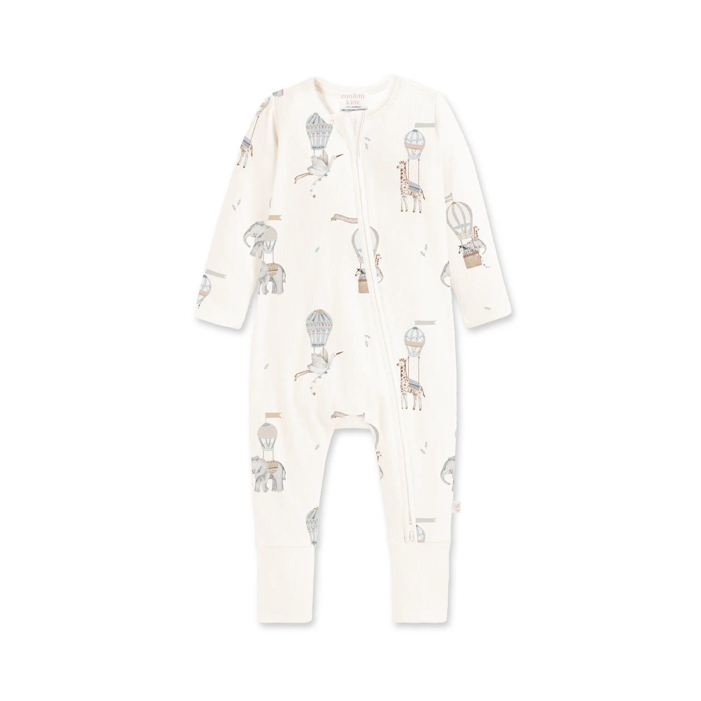 Bamboo Zipsuit Bonjour