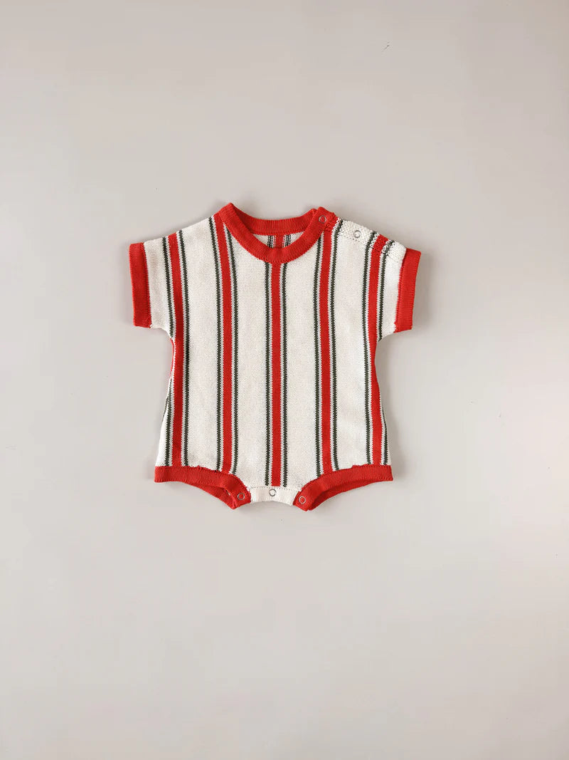Retro Stripe Cotton Baby Romper