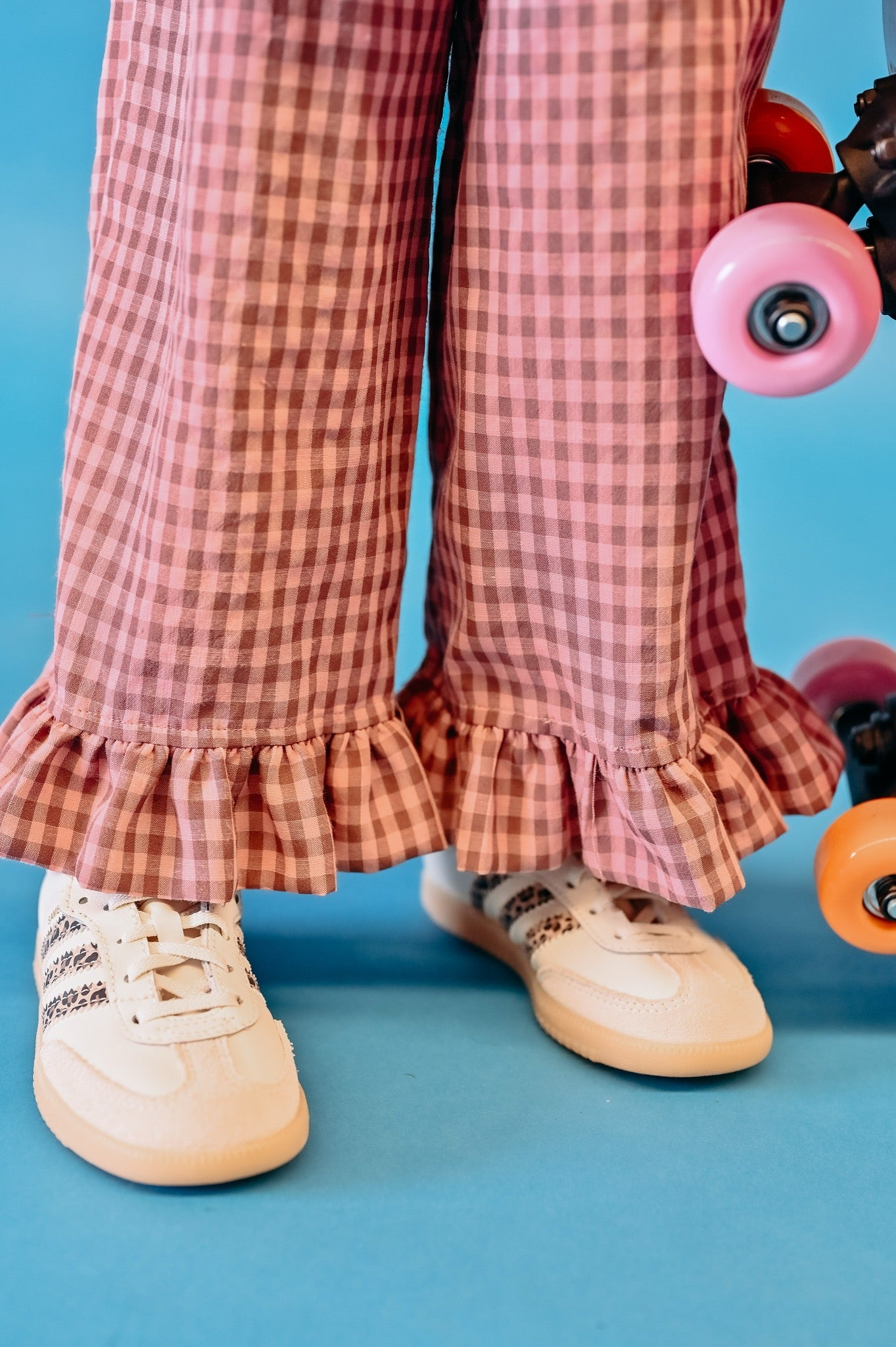 Brown & Pink Gingham Pants
