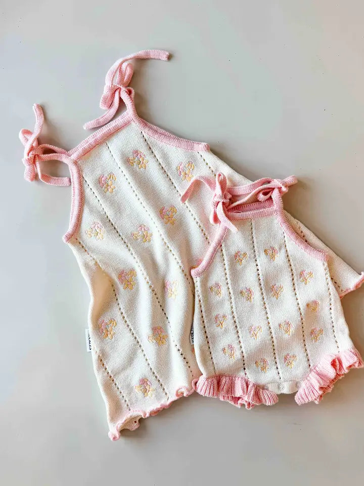 Bloom Pointelle Tie Dress | Cosmos