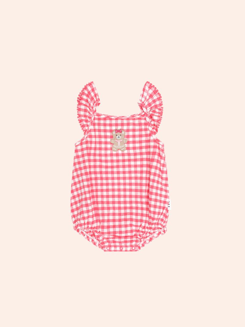 GINGERBREAD HUXETTE BUBBLE ROMPER
