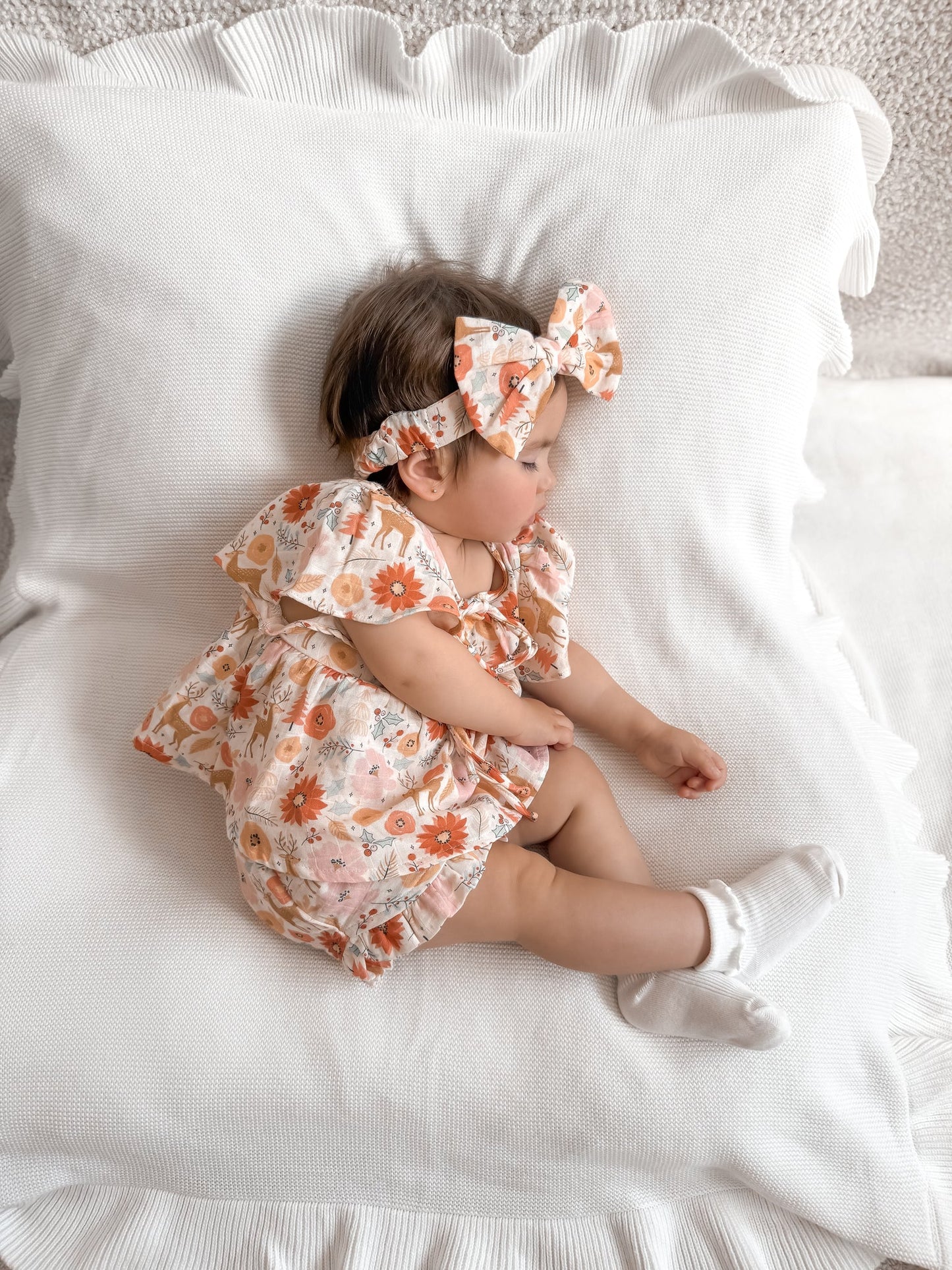 Festive Floral Flutter Sleeve Set