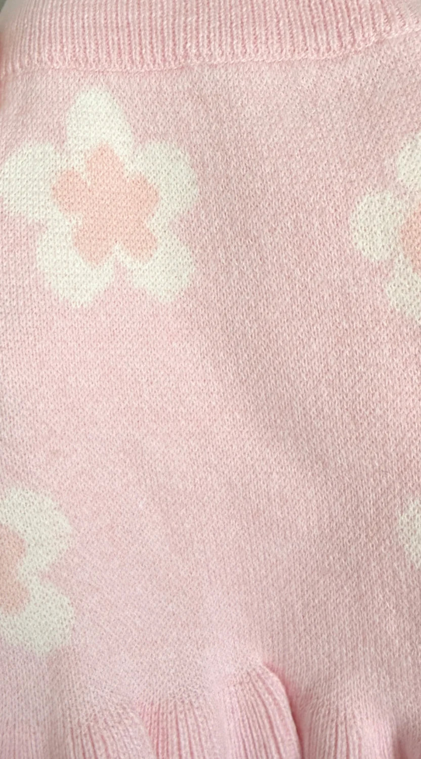 Posy knit set- blush pink