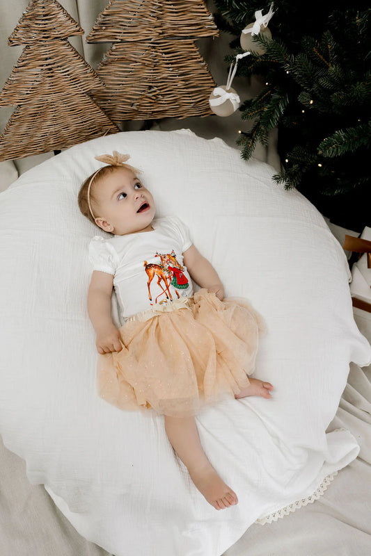 Sparkly Tulle Skirt Gold