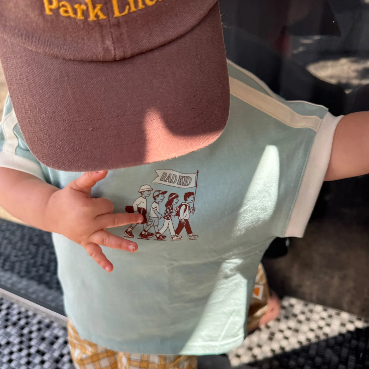 Rad Kid Park Crew Organic Cotton Tee Teal