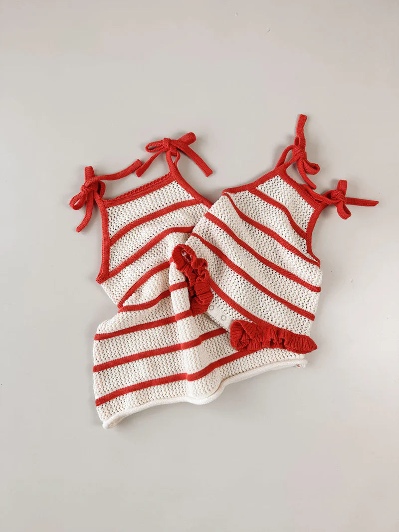 Crochet Knit Tie Dress