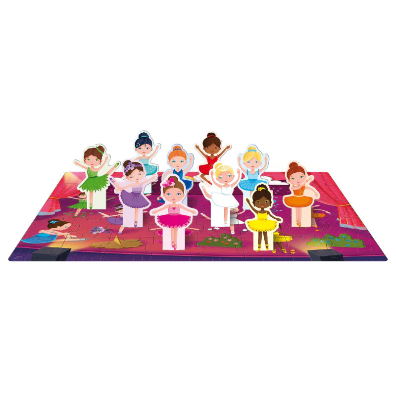 3D Puzzle & Book Set Learn Colours Ballerina