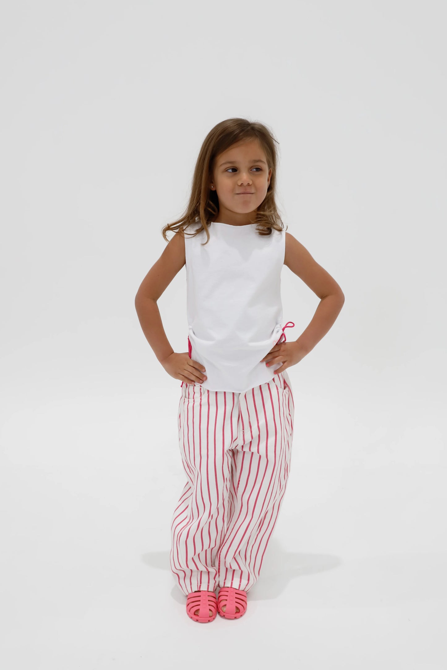 Liv Pink Stripe Denim Pants