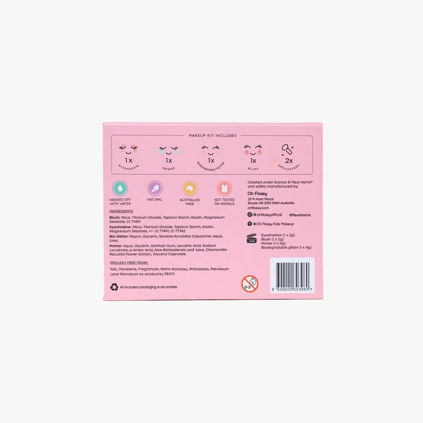 Oh Flossy X Fleur Harris Garden of Dreams Collection Mini Makeup & Glitter Set