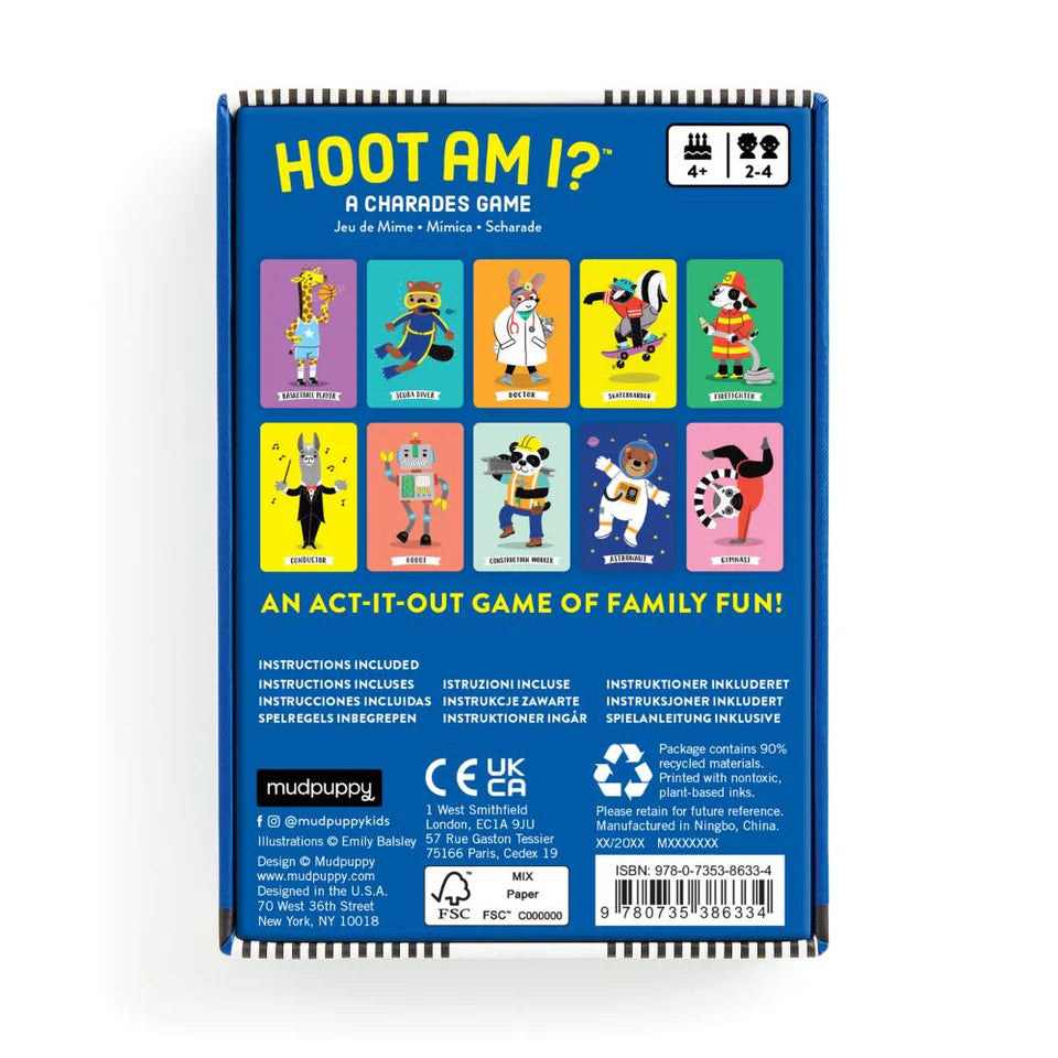 Charades Card Game Hoot Am I