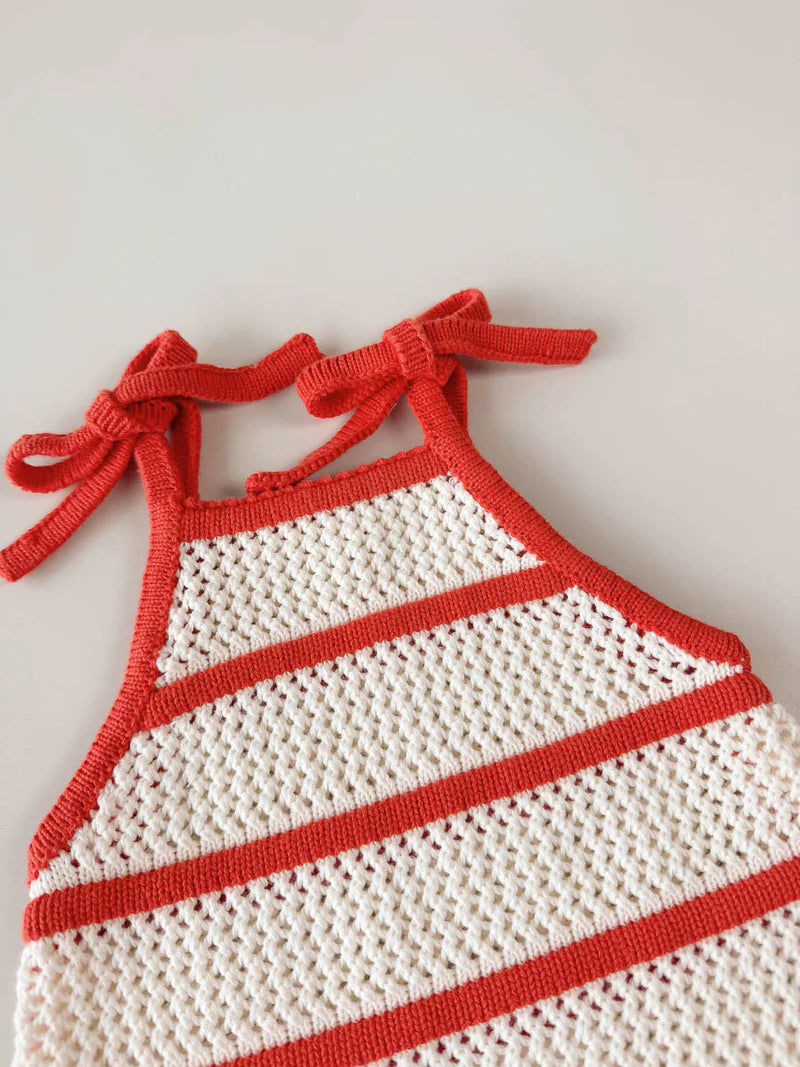 Crochet Knit Cotton Romper