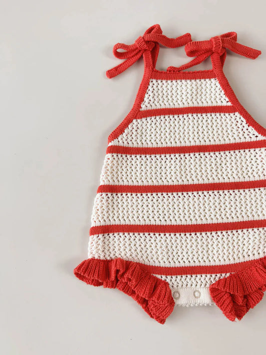 Crochet Knit Cotton Romper