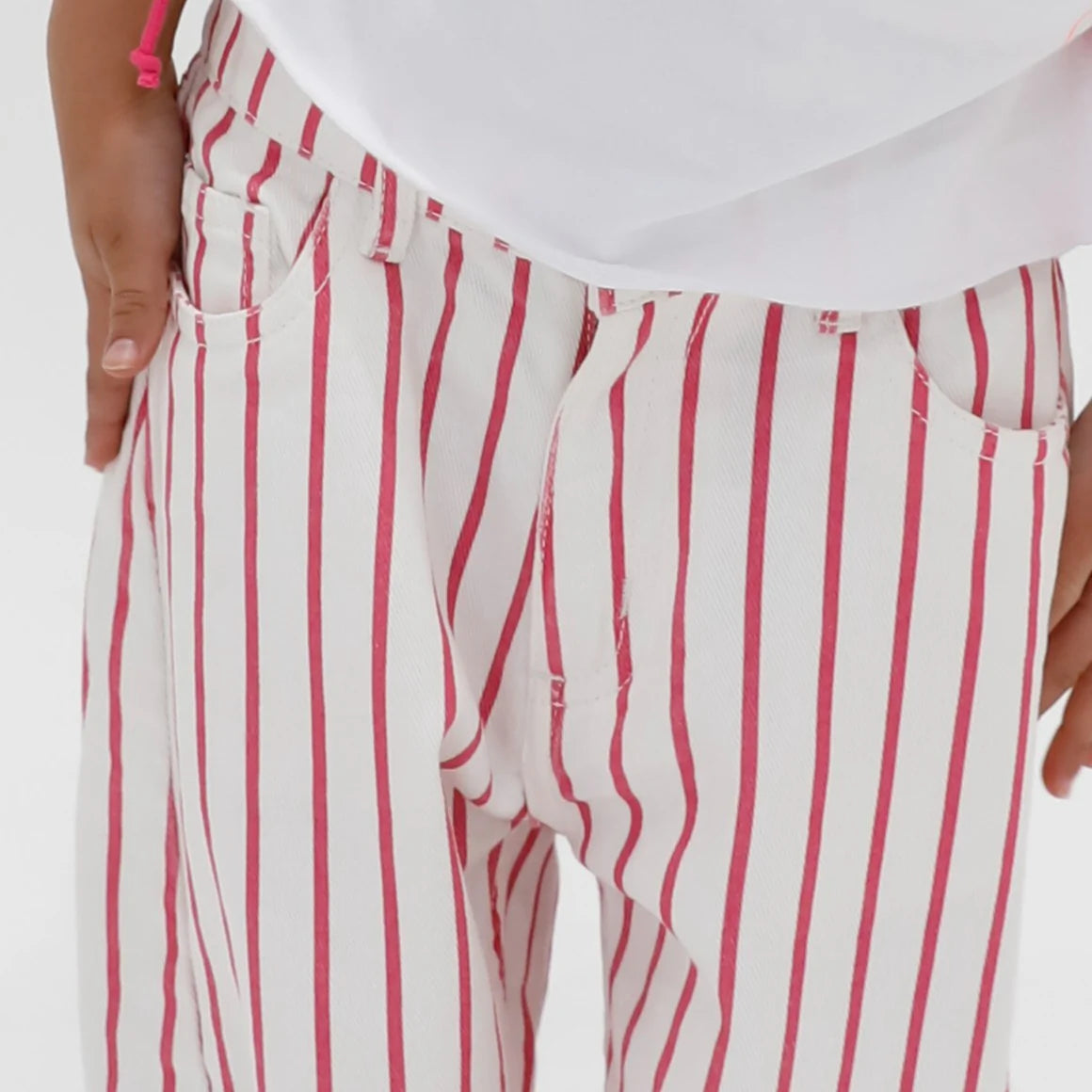 Liv Pink Stripe Denim Pants