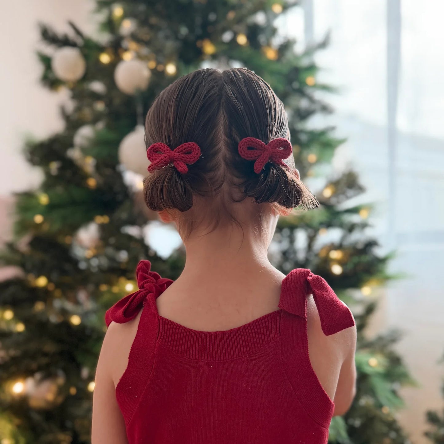 Crochet Ribbon Pigtail Set Merry Berry