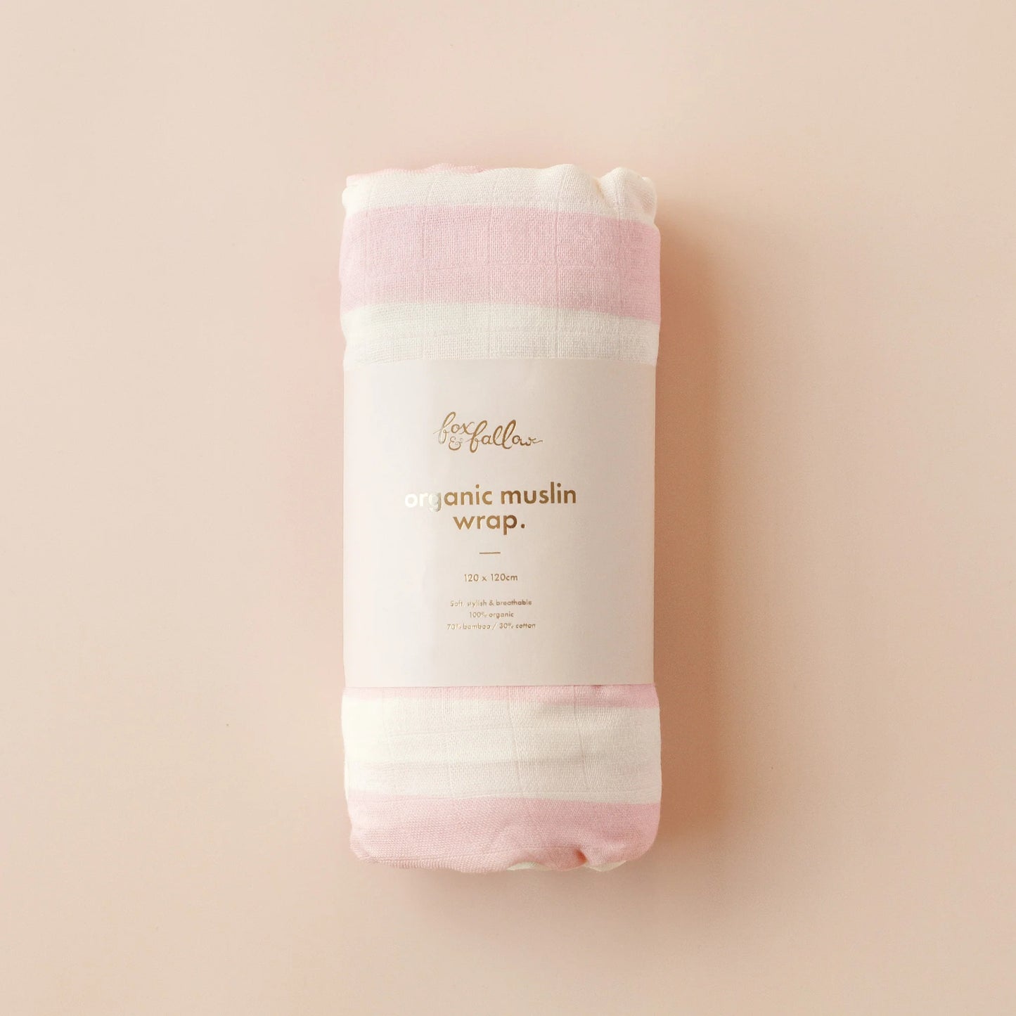 Petal Stripe Organic Muslin Wrap Swaddle