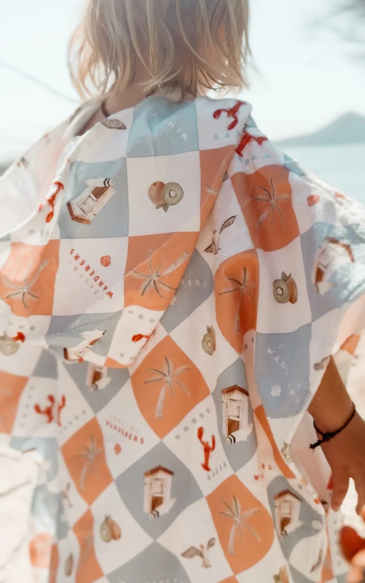 Coastal Cabana Hooded Poncho Beach Towel