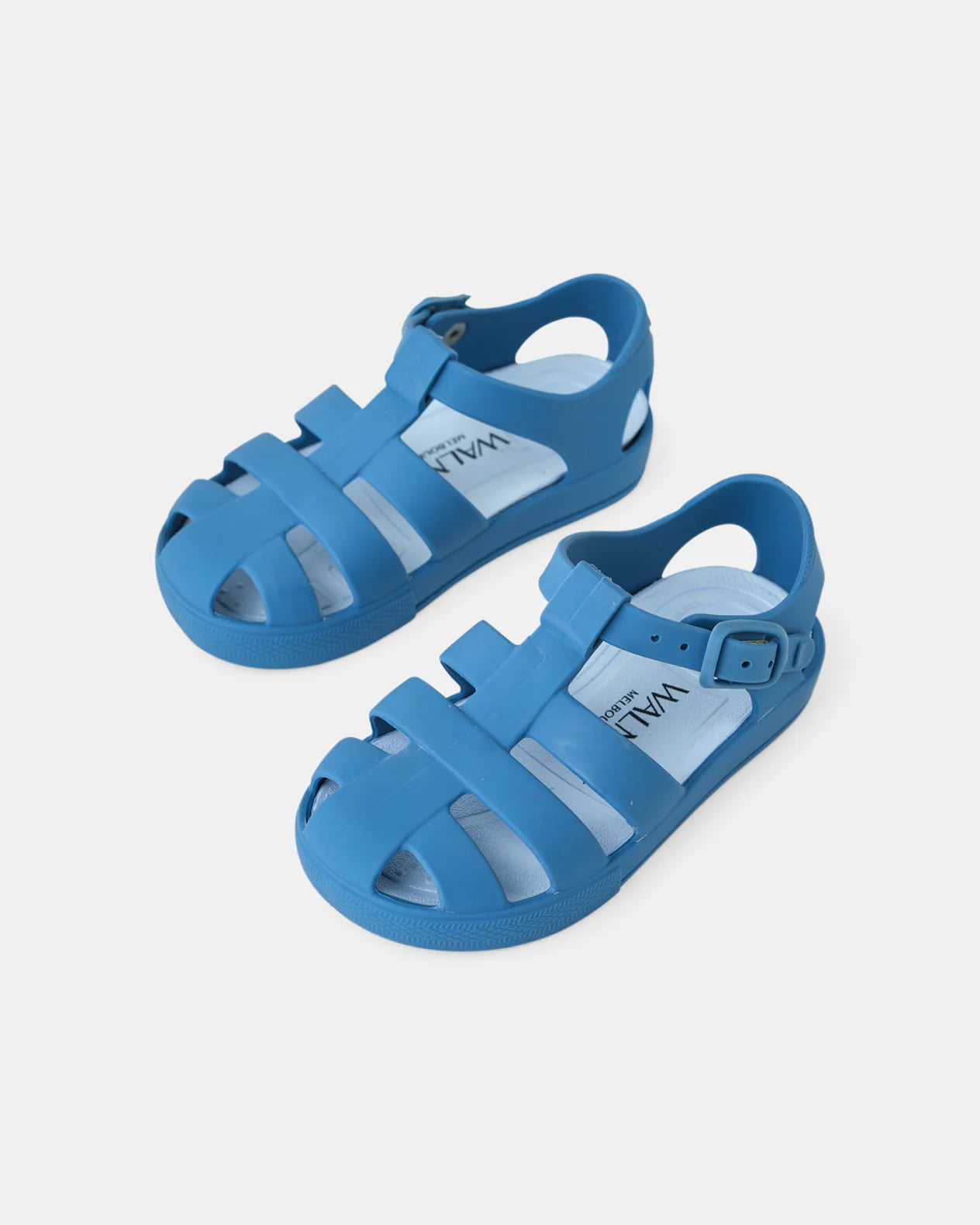 Walnut - Frankie Sandal - Matte Blue