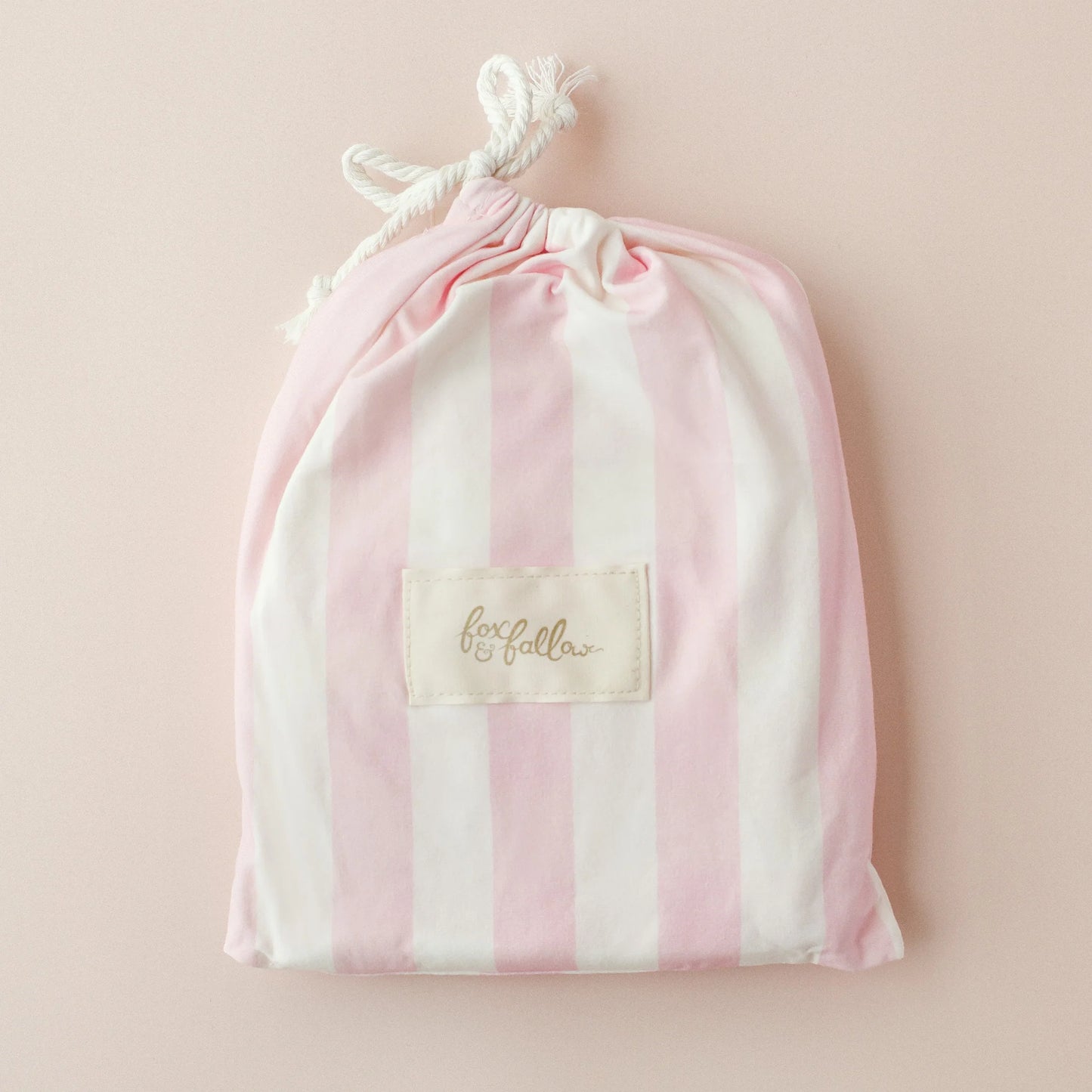 Petal Stripe Organic Fitted Cot Sheet