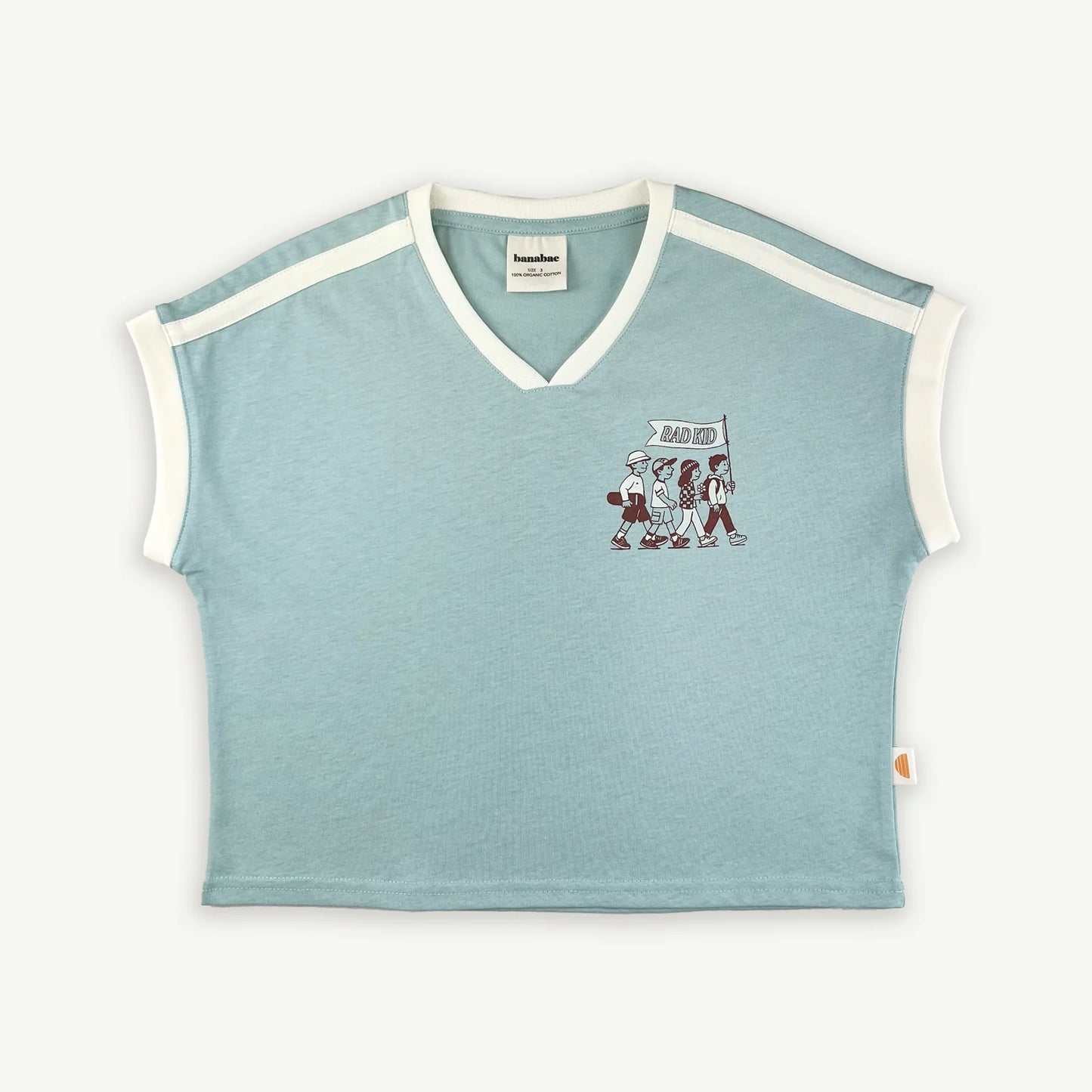 Rad Kid Park Crew Organic Cotton Tee Teal