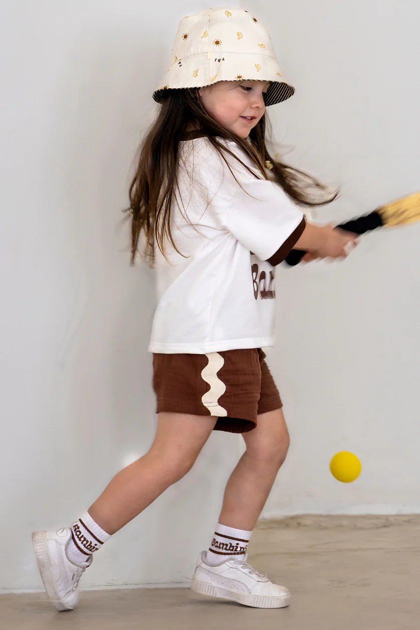 Squiggle Shorts Chocolate Crinkle