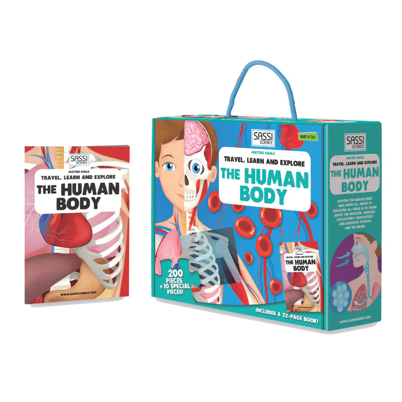 Travel, Learn & Explore Puzzle & Book Set The Human Body