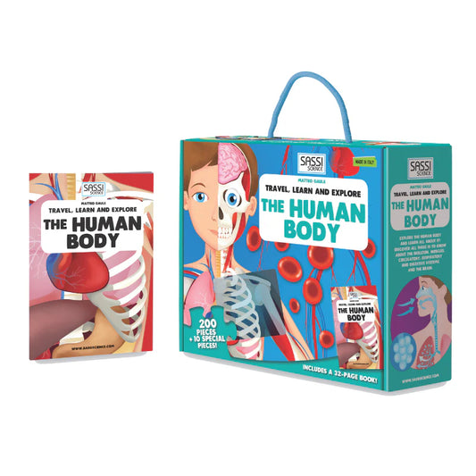 Travel, Learn & Explore Puzzle & Book Set The Human Body