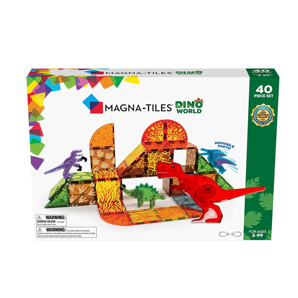 Dino World 40-Piece Magnetic Construction Set