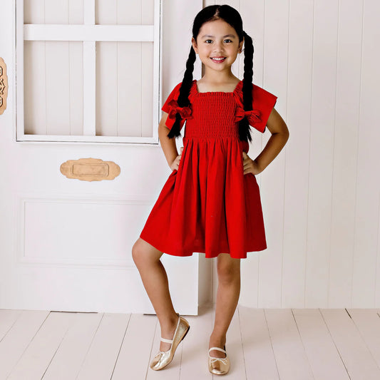 Designer Kidz Elly Puff Sleeve Dress