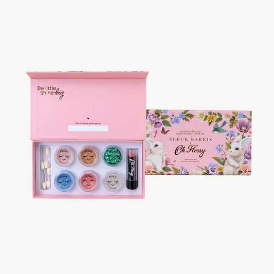 Oh Flossy X Fleur Harris Garden of Dreams Collection Deluxe Makeup & Glitter Set